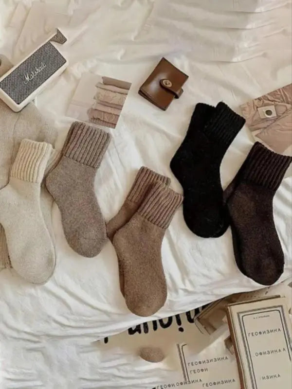 Cozy Folded Crew Socks (5-Pack)
