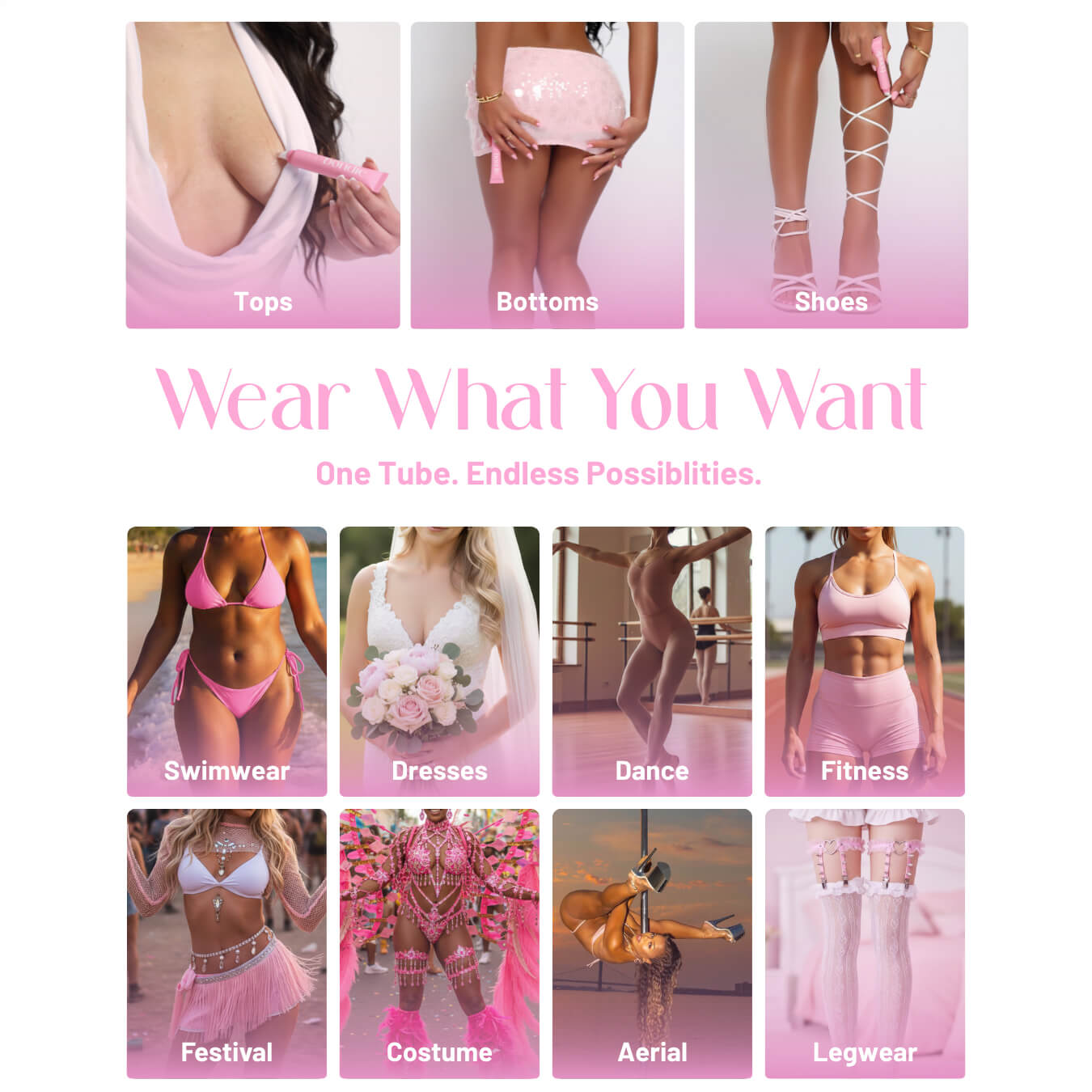 Body Adhesive - Invisible Clothing Security