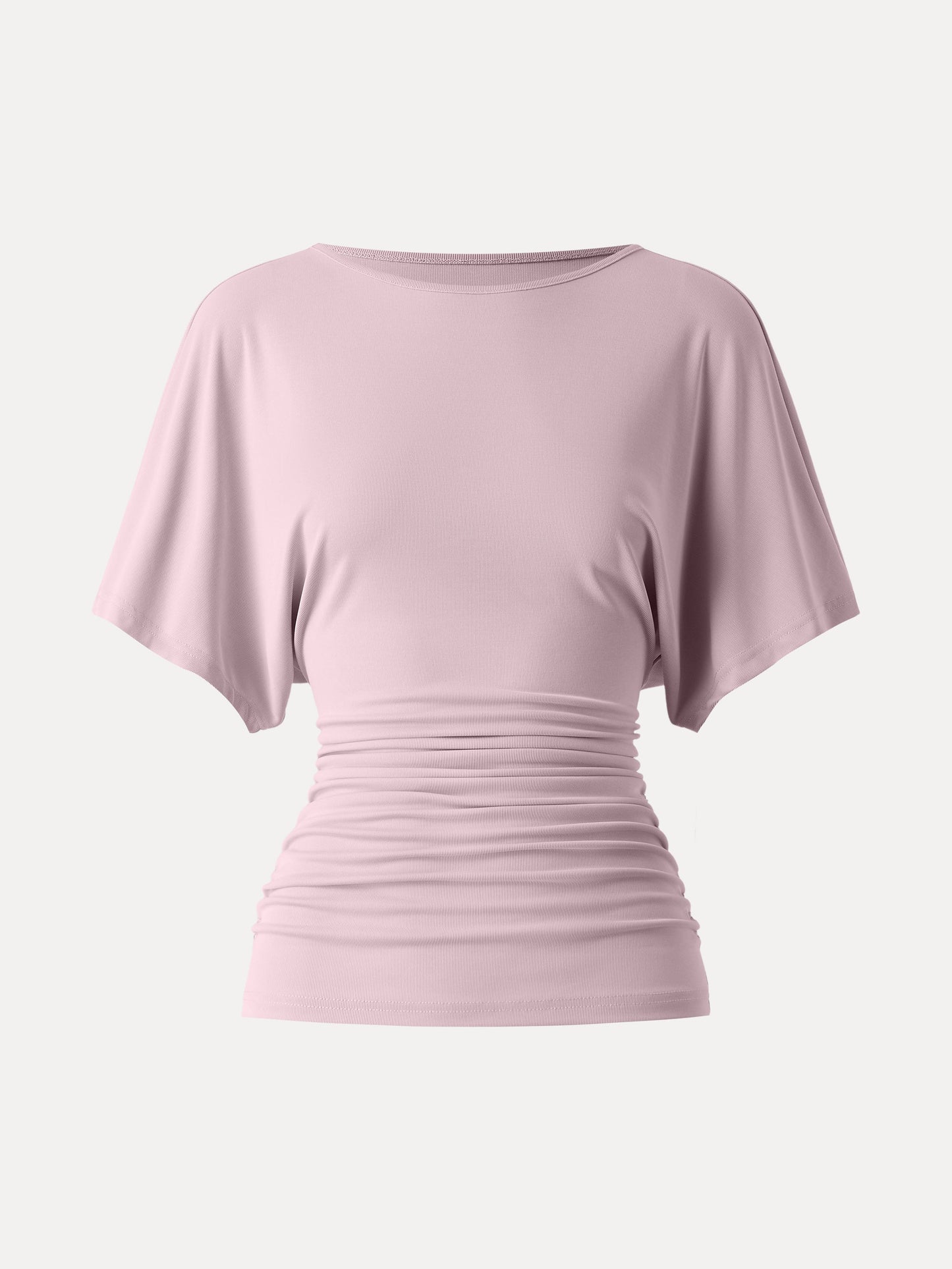 Batwing Ruched Waist-Cinching Top