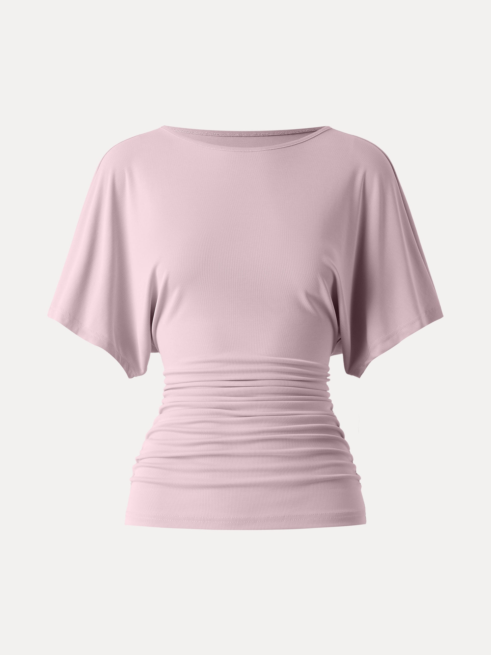Batwing Ruched Waist-Cinching Top