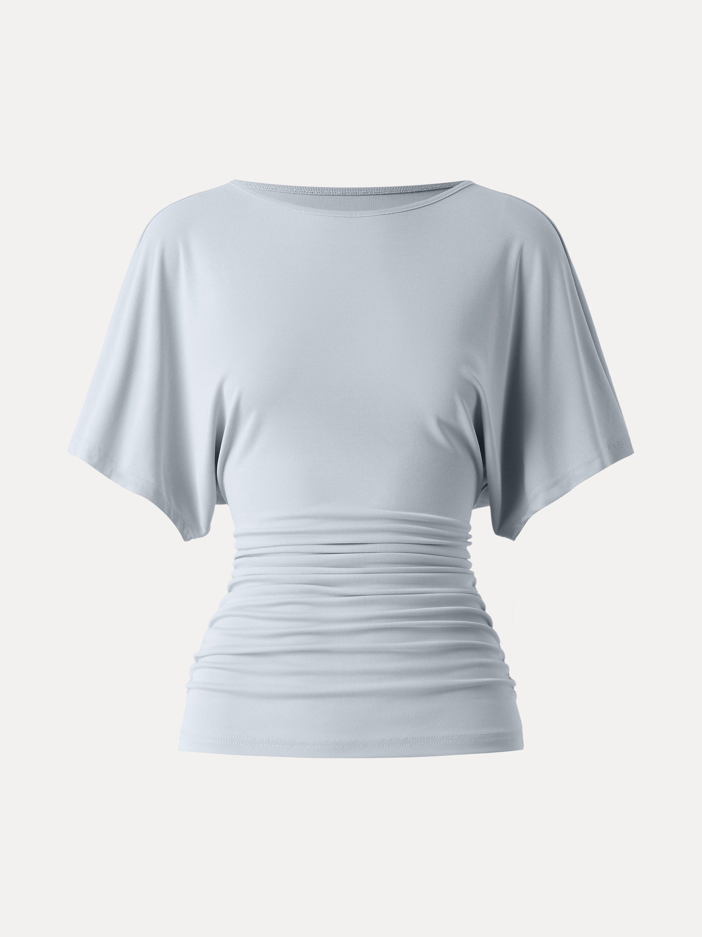 Batwing Ruched Waist-Cinching Top